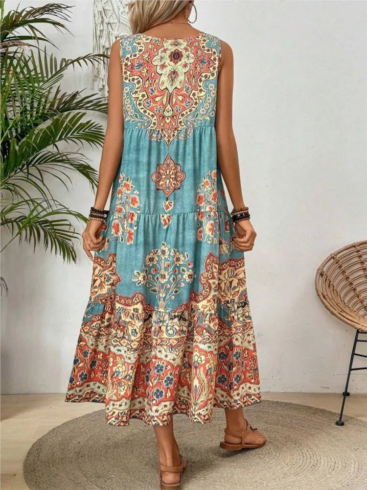 Warrina | Vintage Printed A-line Dress
