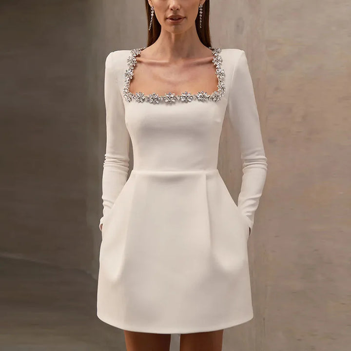 Nayla | Velvet Crystal Dress