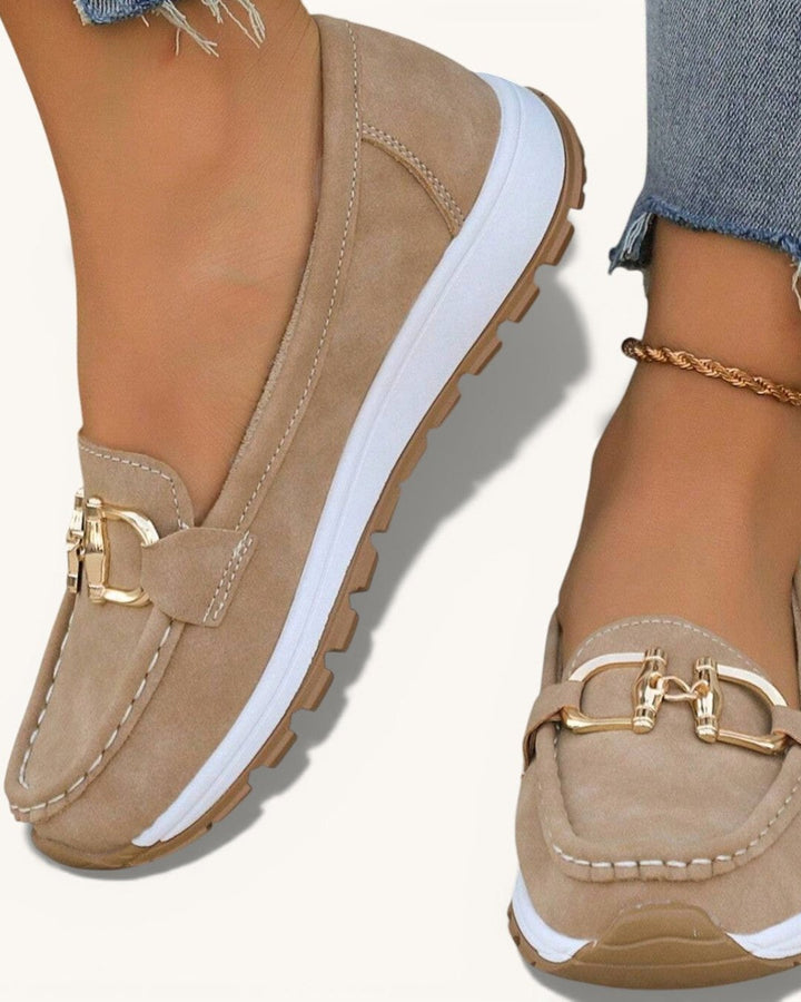Jewell | Flat Moccasins with Buckle