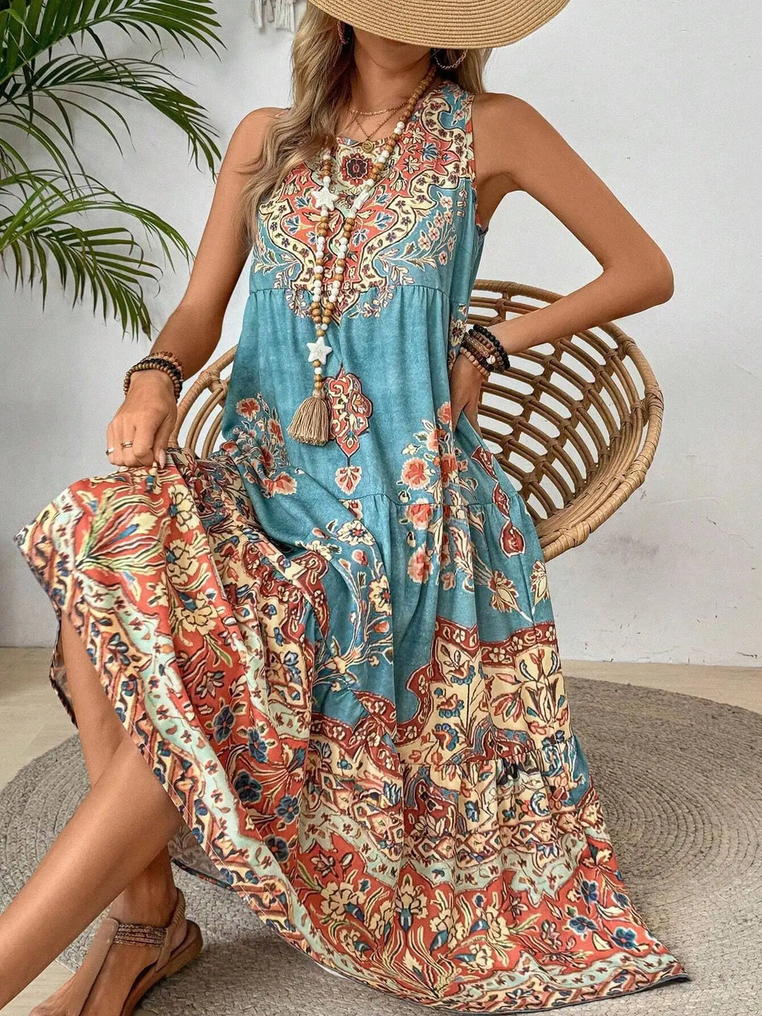 Warrina | Vintage Printed A-line Dress