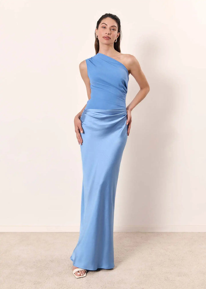 Griselda | One-Shoulder Satin Maxi Dress