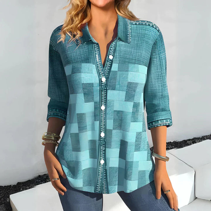 Harlow | Classic Checkered Blouse