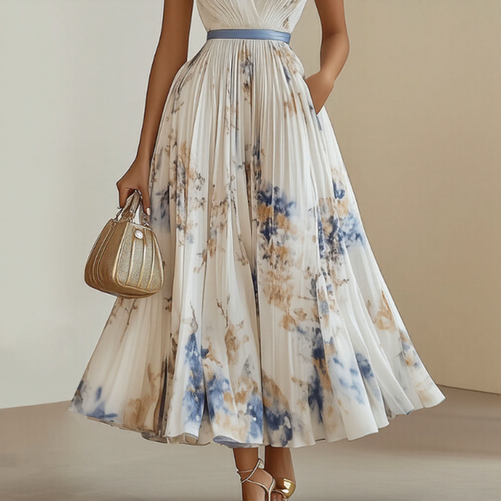 Sheryl | Elegant Pleated Maxi Dress