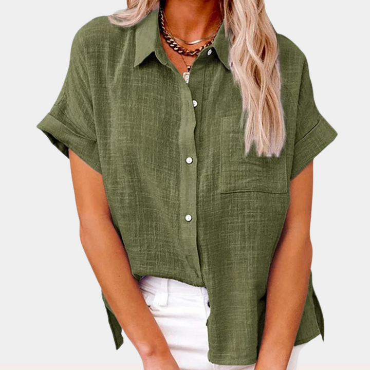 Yasmine | Lightweight Cotton-Linen Blouse