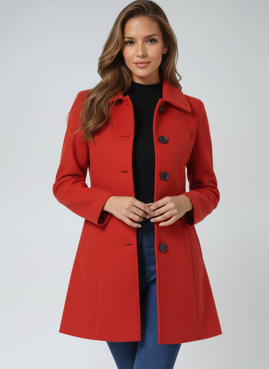 Joanna | Single Breasted Winter Trench Coat
