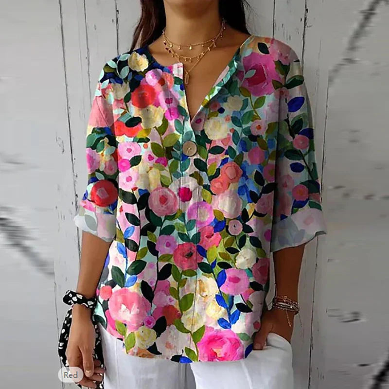 Cally | Casual Blouse with Floral Print