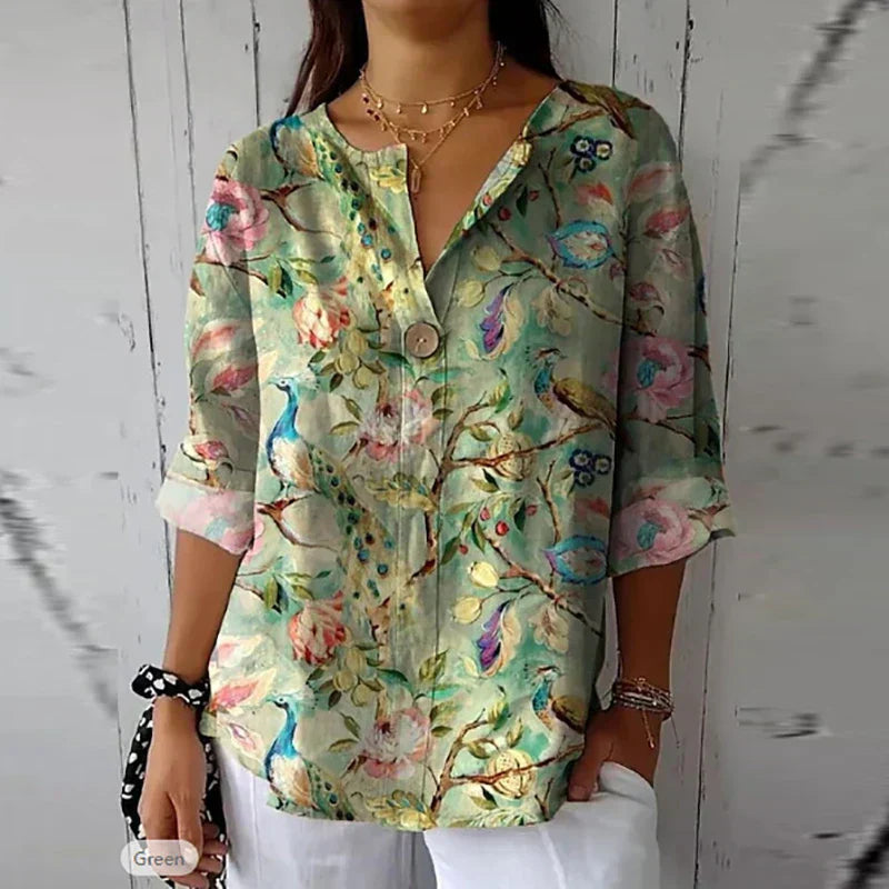 Cally | Casual Blouse with Floral Print