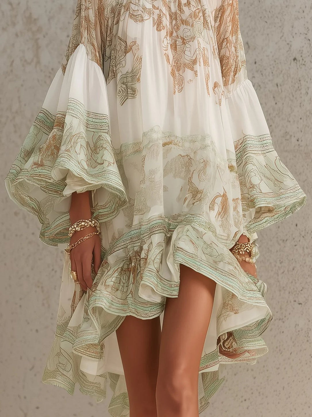 Sabina | Ruffle Hem Mini Dress