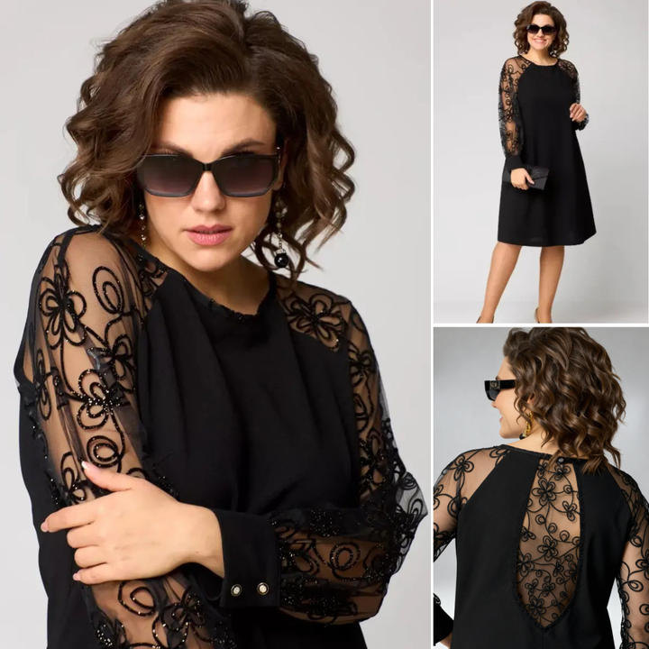 Renie | Sophisticated Lace Dress in Black