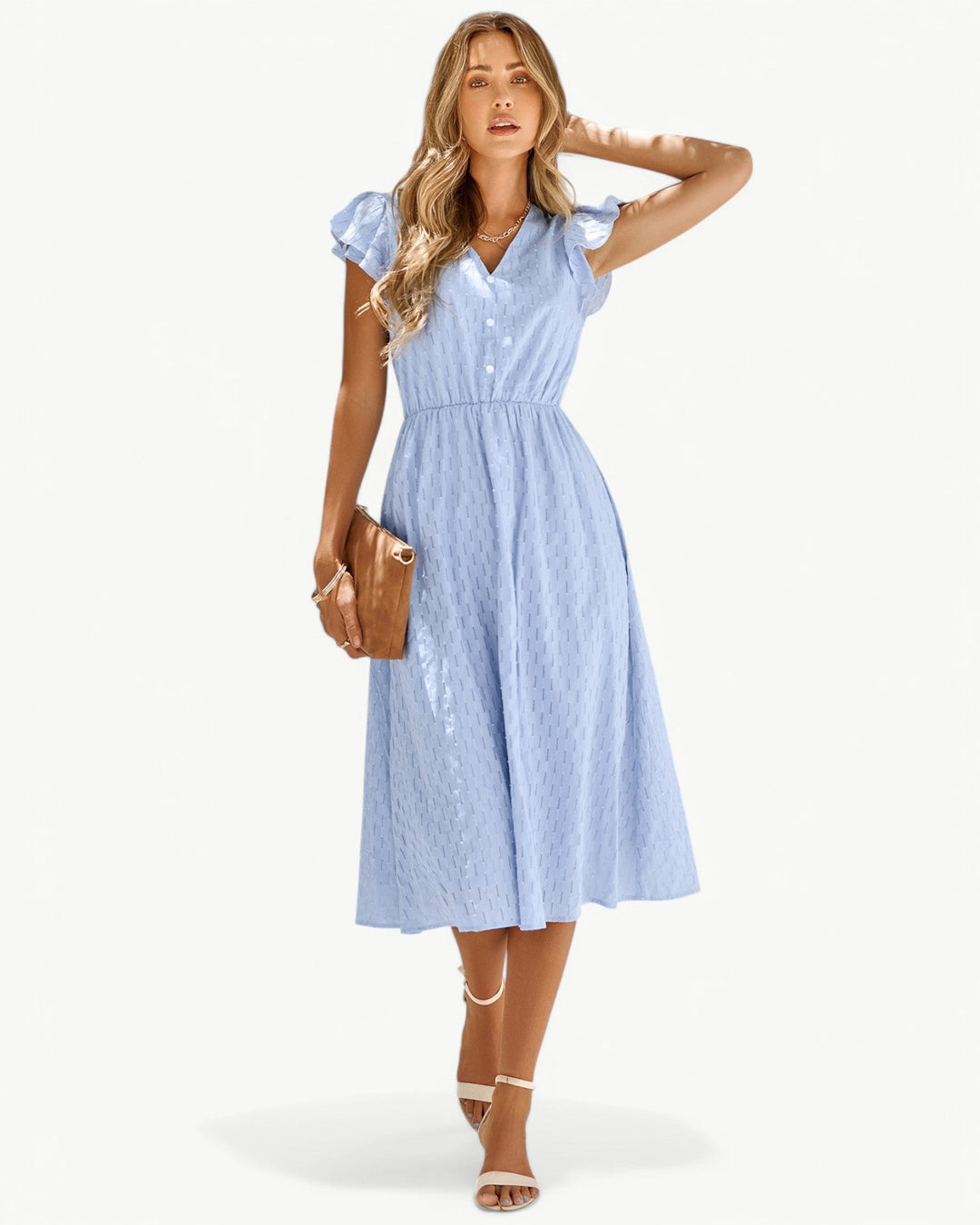 Orly｜V-neck Midi Dress