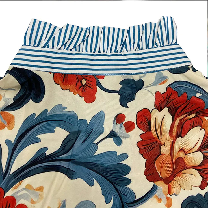 Serenity | Classy Vintage Floral Printed Blouse