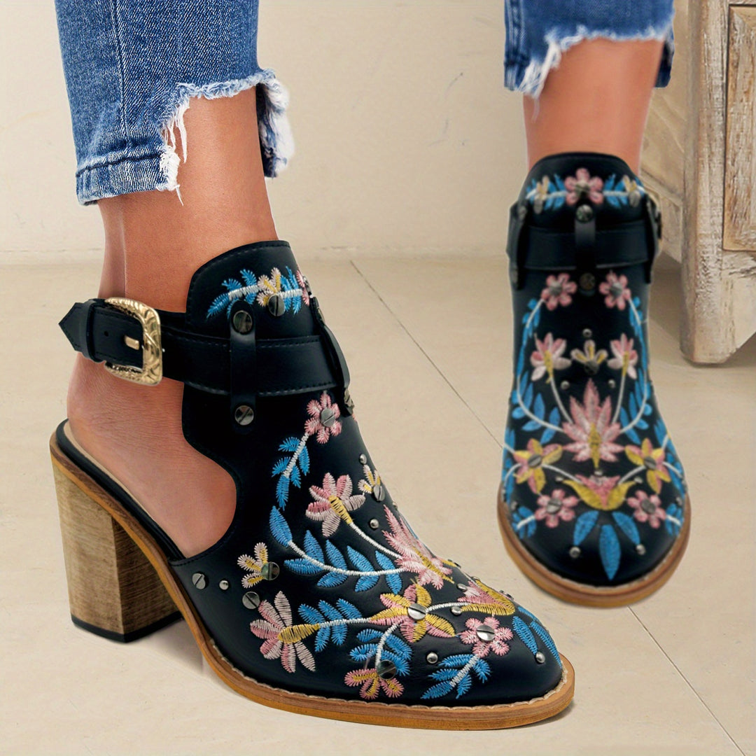 Rosine | Vintage Floral Ankle Boots