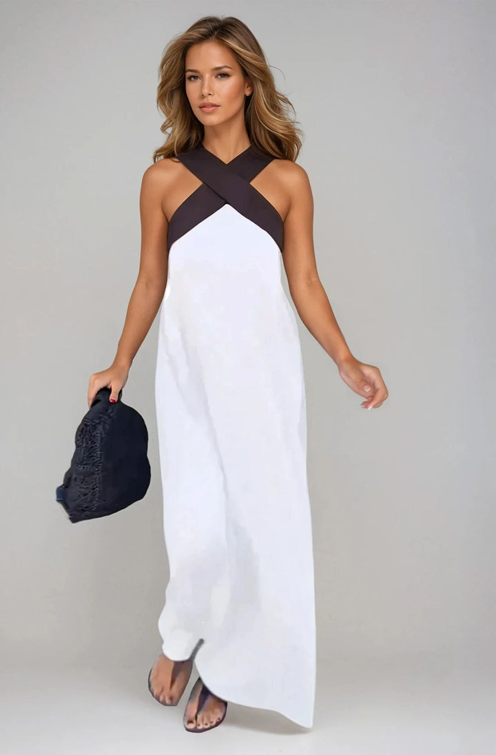Rhoda | Stylish Crossover Neckline Dress