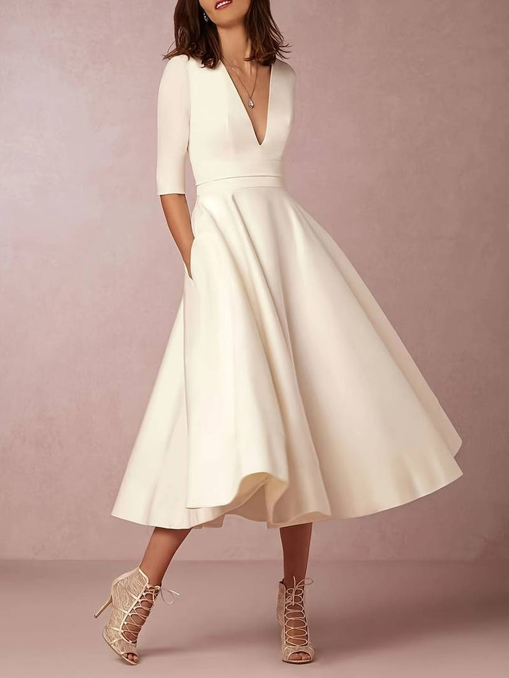 Iona | Elegant V-neck Dress