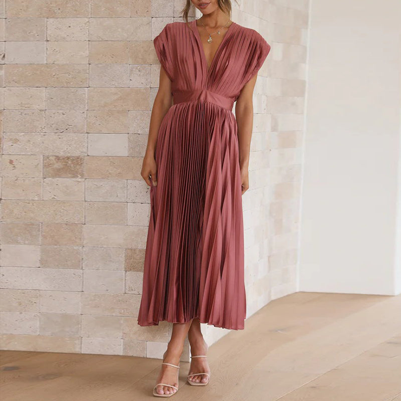 Quincey | Elegant Pleated Summer Dress