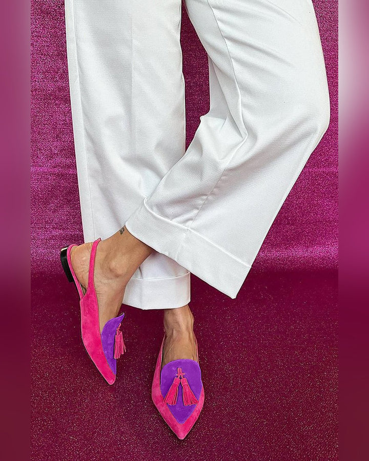 Julietta | Fringe Ballet Flats with Ankle Strap