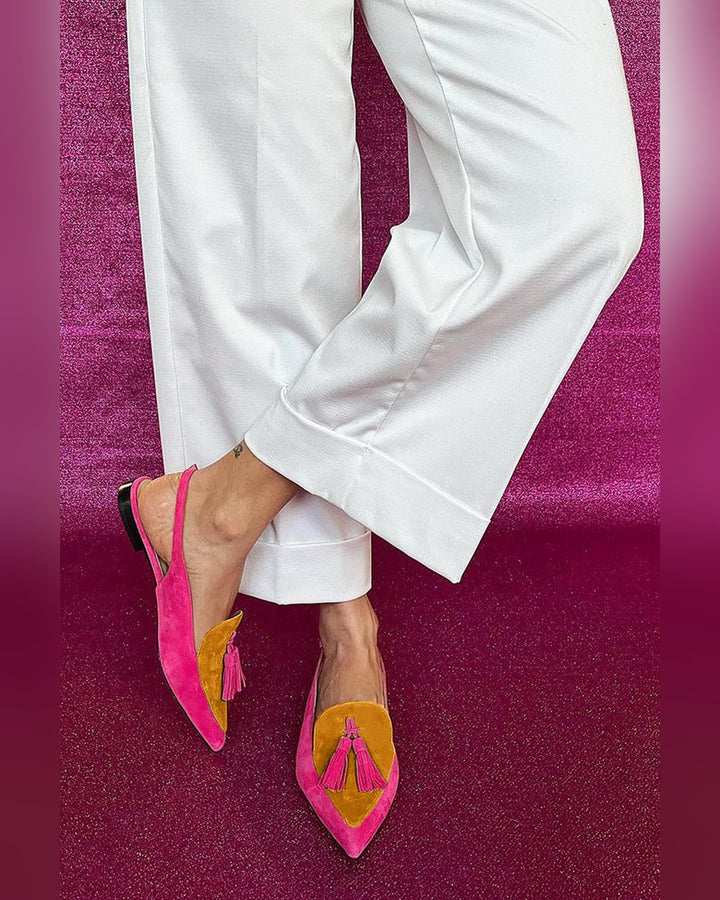 Julietta | Fringe Ballet Flats with Ankle Strap