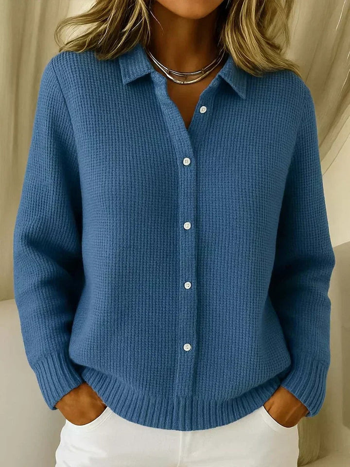 Fergie | Textured Knit Button-Up Cardigan