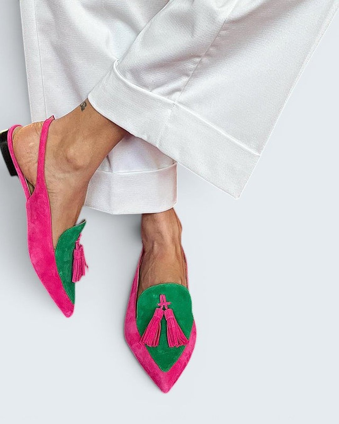 Julietta | Fringe Ballet Flats with Ankle Strap