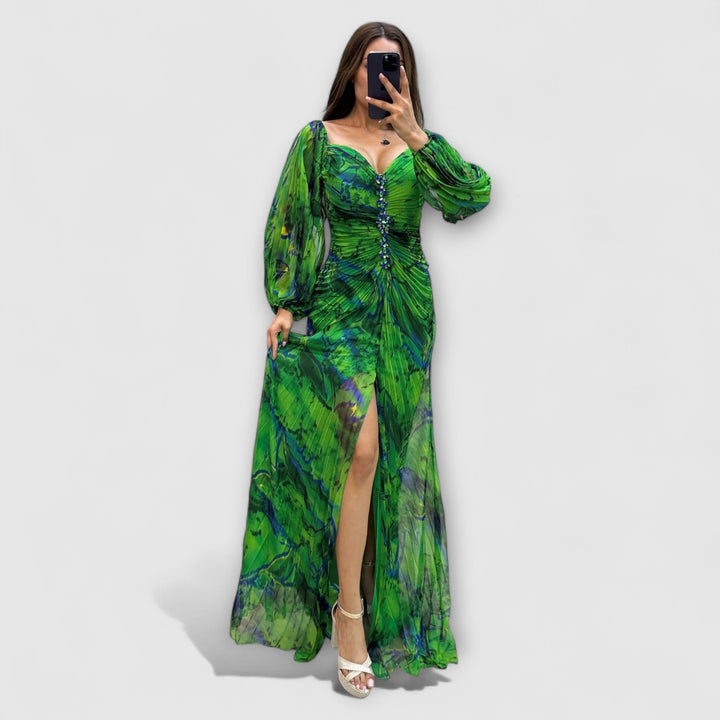 Genevieve | Elegant V-Neck Dress