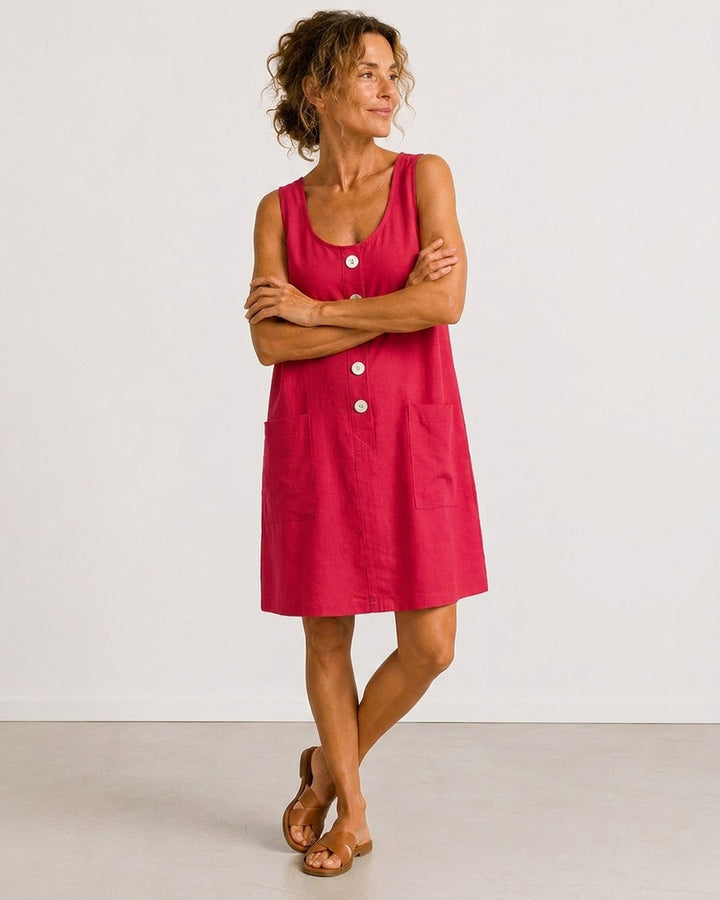 Keelin | Sleeveless Button-Front Mini Dress