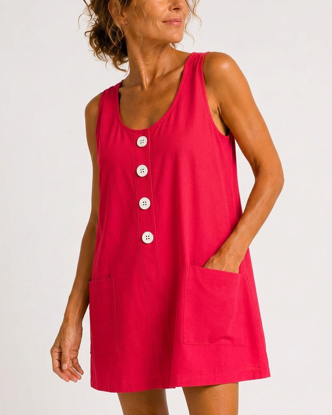 Keelin | Sleeveless Button-Front Mini Dress