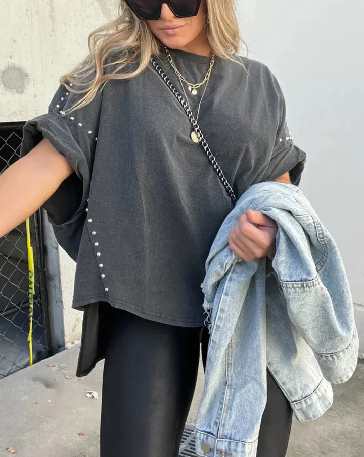 Briella | Studded Oversized Tee