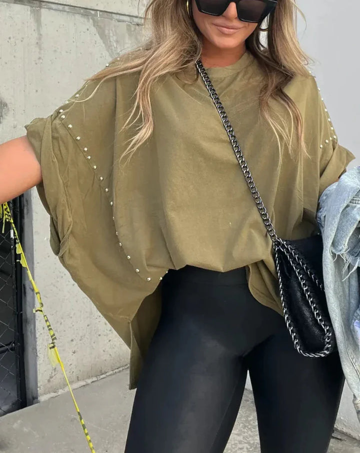 Briella | Studded Oversized Tee