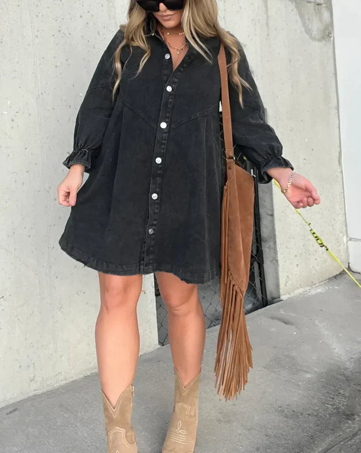 Gayelle | Denim Dress Shirt Long Sleeve