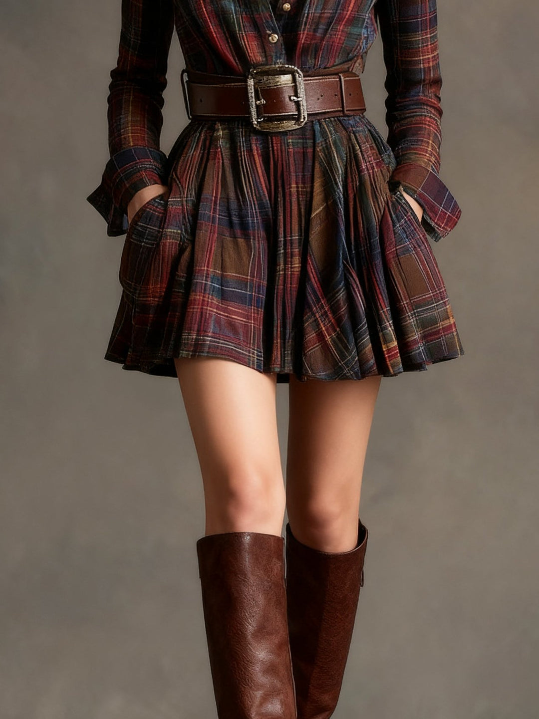 Kiley | Checked Mini Dress