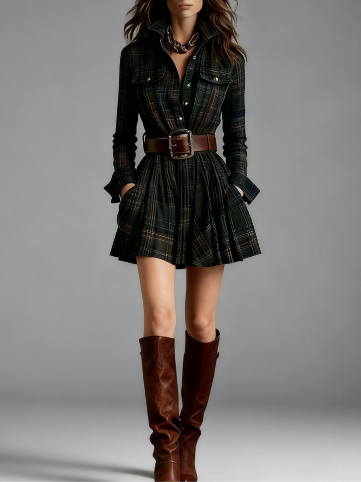 Kiley | Checked Mini Dress
