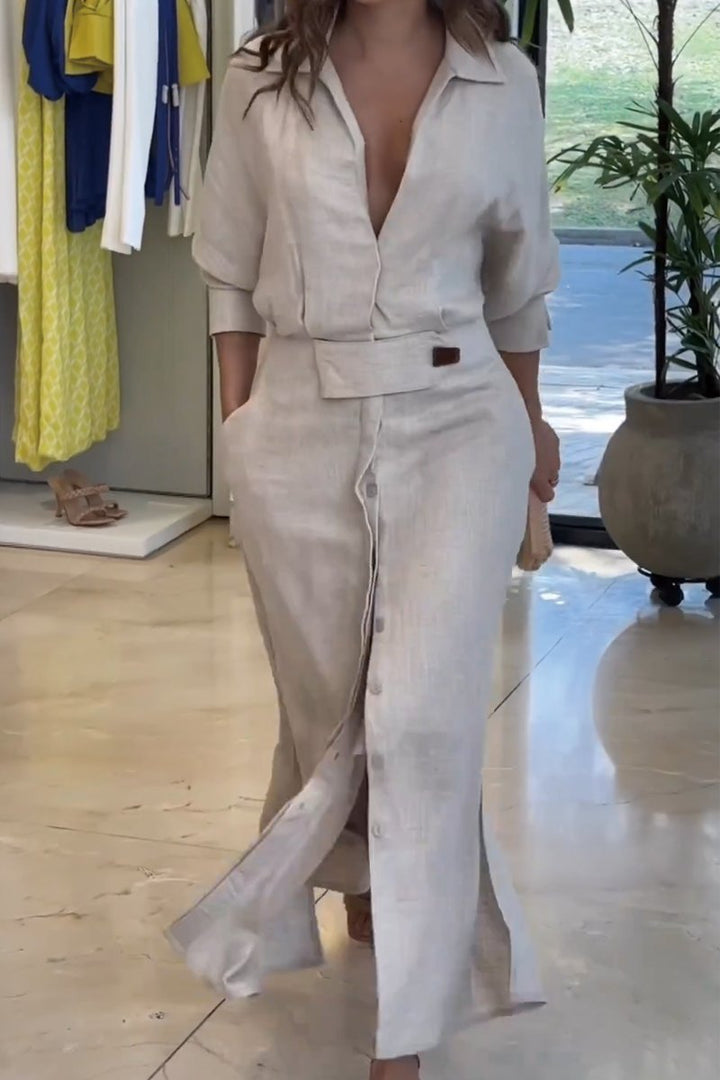 Astride | V-neck Maxi Dress