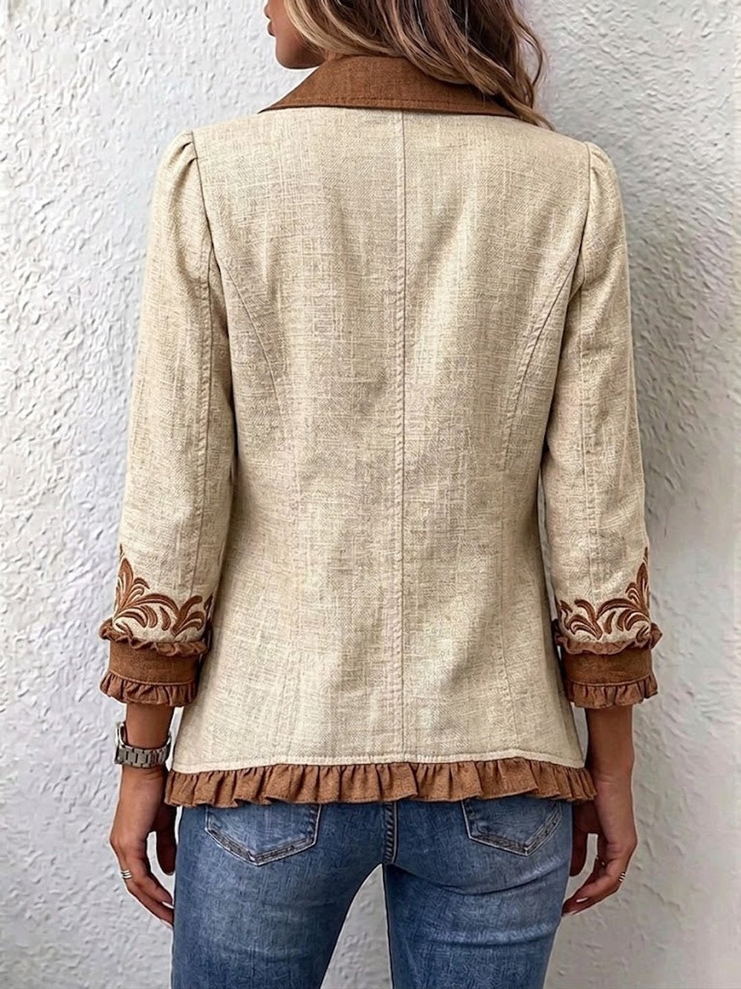 Fidelma | Vintage Bohemian Floral Ruffled Jacket