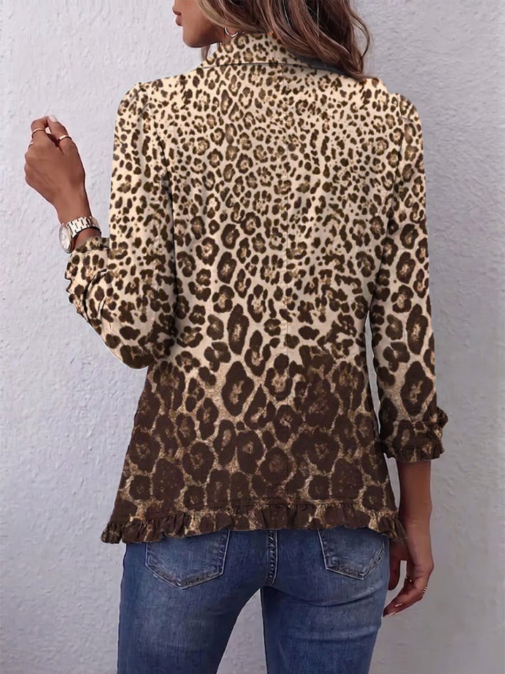 Bridie | Leopard Print Ruffled Jacket