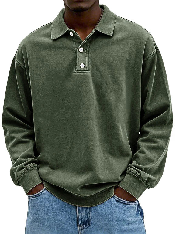 Edgar | Long Sleeve Polo Shirt