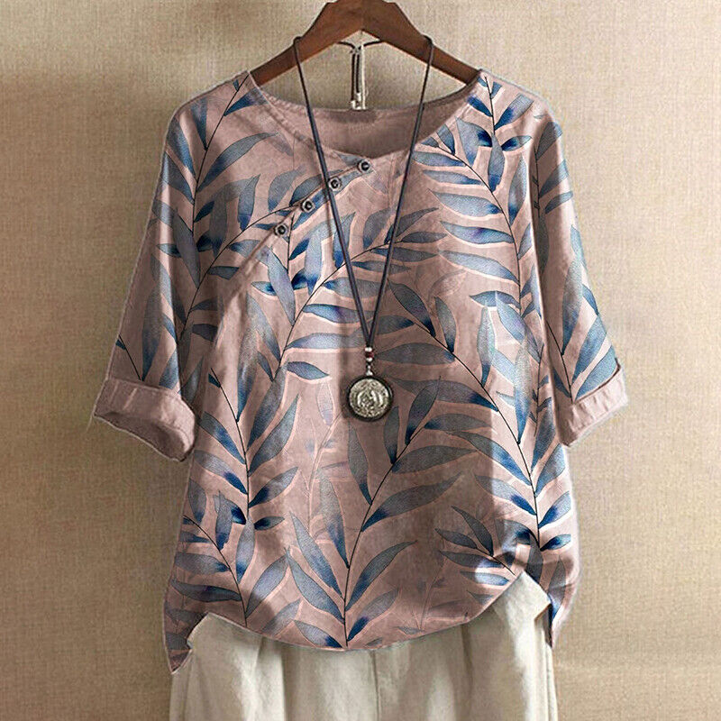 Casey | Leaf Print Detail Blouse