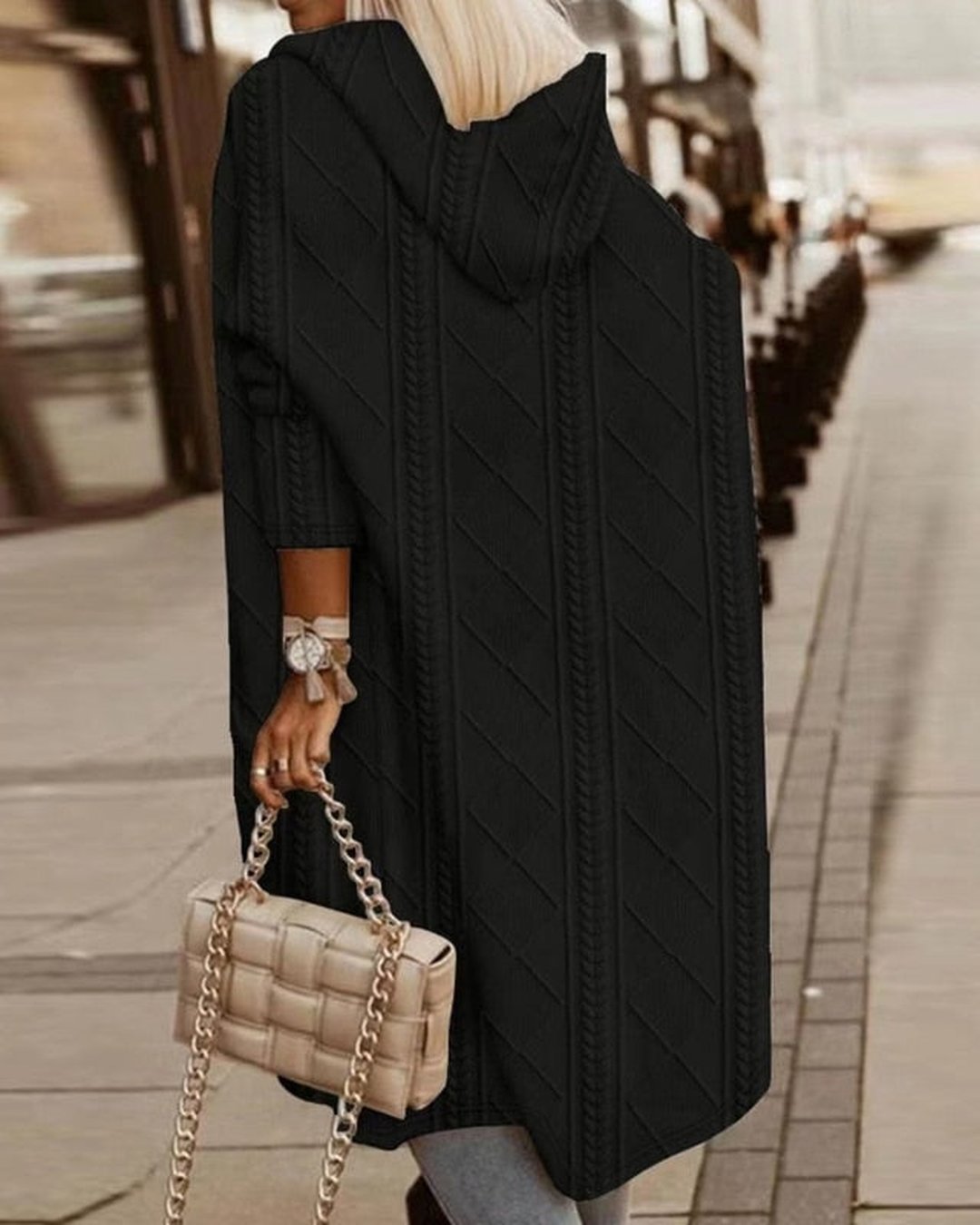 Fredrika | Extended Length Hooded Cardigan